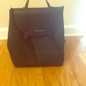 BRAND NEW (never used) Tahari black backpack purse